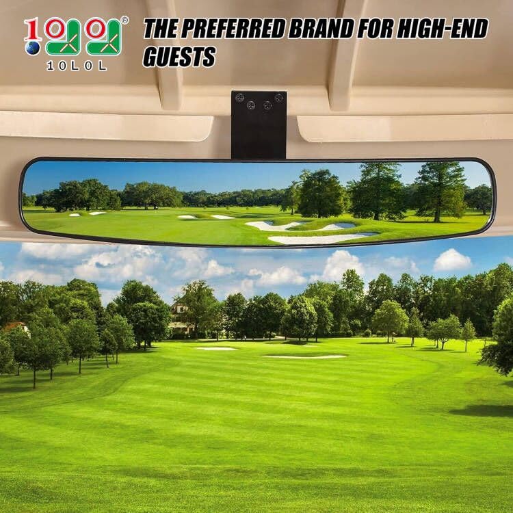 10L0L Universal Golf Cart Rear View Mirror 16.5" Extra Wide Panoramic 270 Degree for Yamaha EZGO Club Car - Image 2
